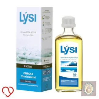 Tran islandzki naturalny omega 3 witamina A D E płyn 240ml — zdjęcie 1
