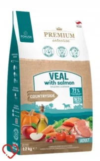 Pokusa Karma dla Psa Premium Salmon Cielęcina Łosoś Sucha 12kg — zdjęcie 1