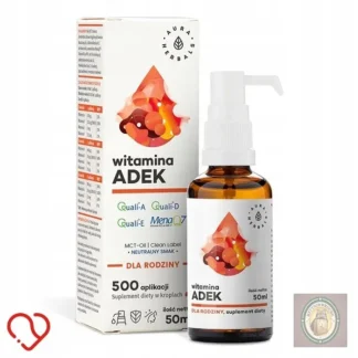 witamina adek a d3 e k2 mk7 olej mct krople 50 ml — zdjęcie 1