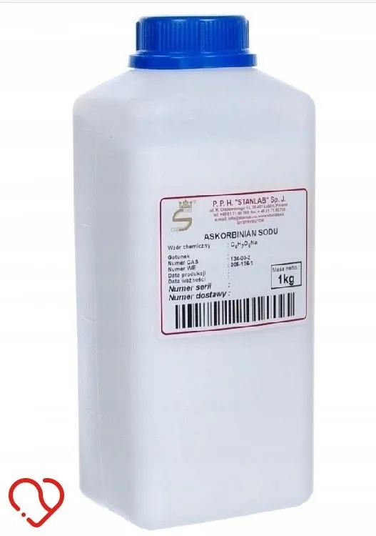 Askorbinian Sodu Czda 1Kg Do Zastosowań Techniczny — CAS 134-03-2 — C6H7NaO6 — odczynnik chemiczny