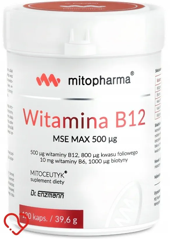 Metylokobalamina 500 Μg W Kapsułkach – Zastosowani — CAS 13422-55-4 — C63H91CoN13O14P — odczynnik chemiczny